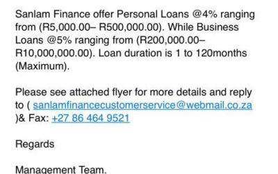 Sanlam Alert: new scam doing the rounds